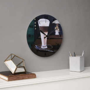 Reloj Redondo Grande Cuadro de Latte Macchiato por Alfred Fox