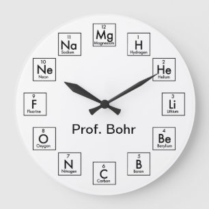 RELOJ REDONDO GRANDE CUADRO PERIÓDICO DE ELEMENTOS - 2017