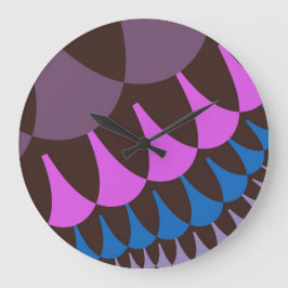 Reloj Redondo Grande Cuadros de frambuesa de chocolate