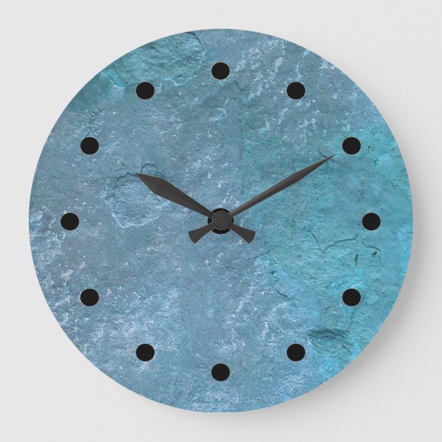 Reloj Redondo Grande Cuadros de pared de cocina con aspecto de piedra (Anverso)