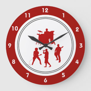 Reloj Redondo Grande Cuadros de pared musical rock