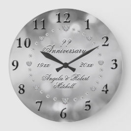 Reloj Redondo Grande Cualquier año de aniversario elegante