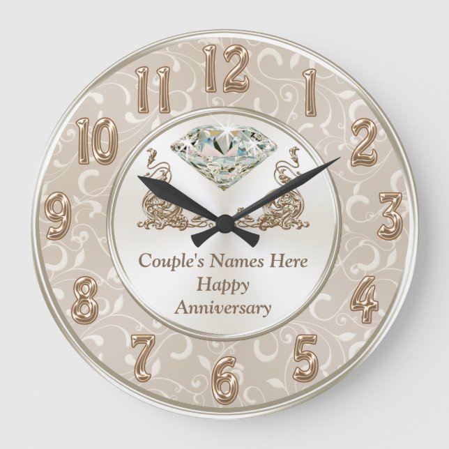 Reloj Redondo Grande CUALQUIER AÑO, magníficos regalos de aniversario p (Anverso)