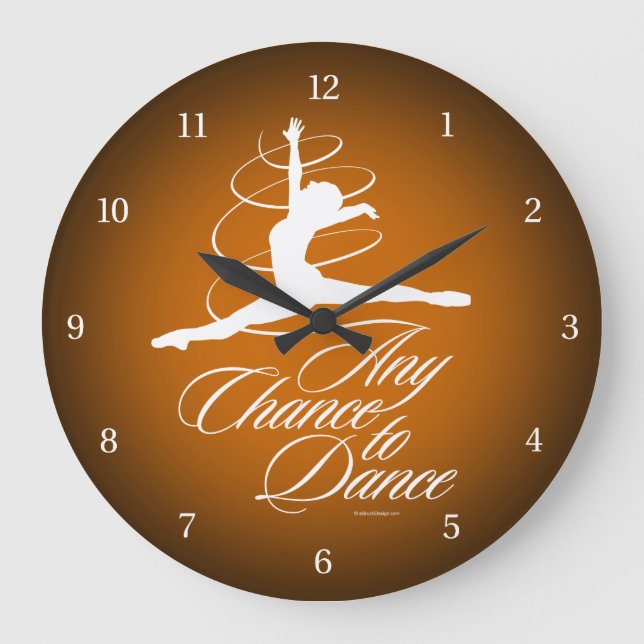 Reloj Redondo Grande Cualquier Oportunidad De Bailar (Anverso)