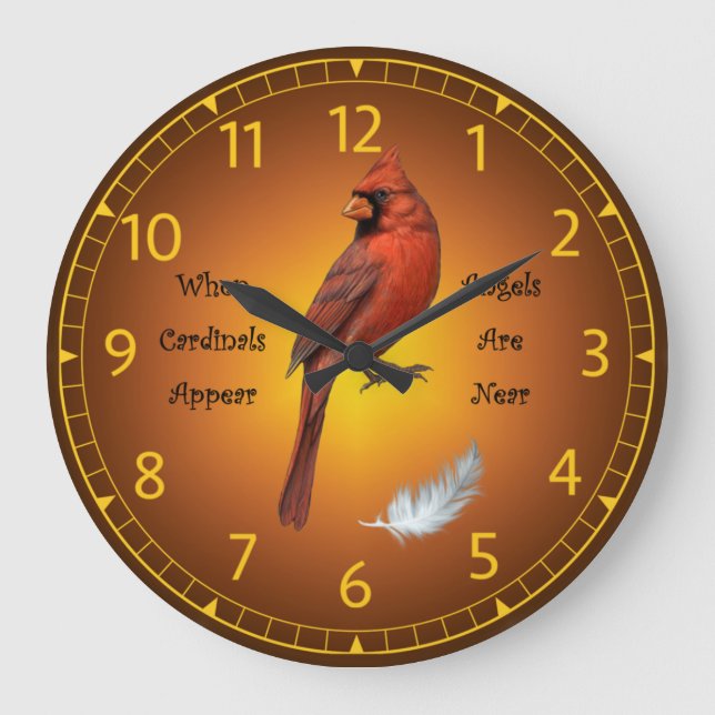 Reloj Redondo Grande Cuando Aparecen Cardenales, Los Ángeles Están Cerc (Anverso)