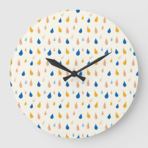 Reloj Redondo Grande Cuando la lluvia se ve este Bonito