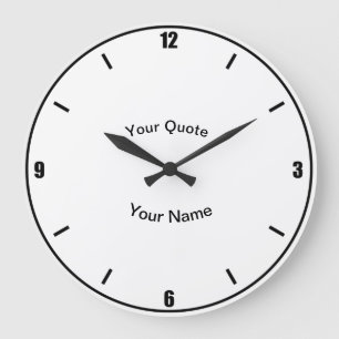 Reloj Redondo Grande Cuatro números con números estándar verticales