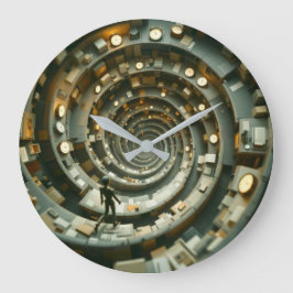 Reloj Redondo Grande Cubicle Descent of Deadlines Wall Clock