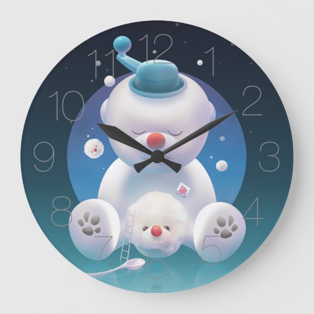 Reloj Redondo Grande Cuchillo de hielo (Anverso)