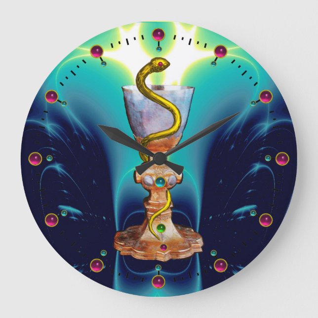 RELOJ REDONDO GRANDE CUENCO DE HYGEIA, FARMACIA (Anverso)