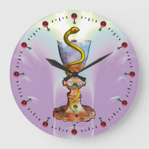 RELOJ REDONDO GRANDE CUENCO DE HYGEIA, FARMACIA