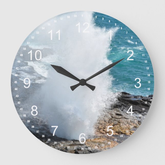 Reloj Redondo Grande Cuerno de deletreo en Kauai, Hawái (Anverso)