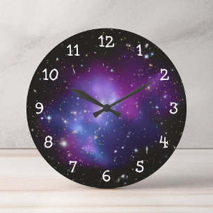 Reloj Redondo Grande Cúmulo de galaxias púrpura