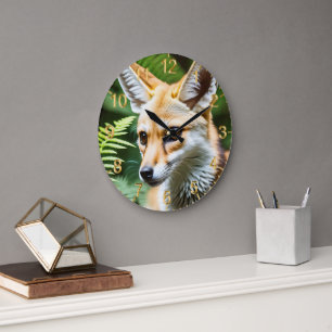 Reloj Redondo Grande Cunning Fennec Fox,