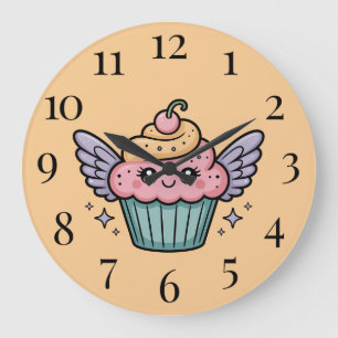 Reloj Redondo Grande Cupcake Kawaii
