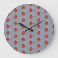 Cupcakes Cupcakes Round Clock