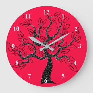 Reloj Redondo Grande Custom Colors Wall Clock with Tree of Life - Art 