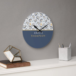 Reloj Redondo Grande Custom Elegant Marine Oysters