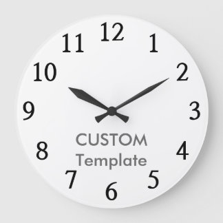Reloj Redondo Grande Custom Large 10.75" ROUND Wall Clock J2 EXTRA B.
