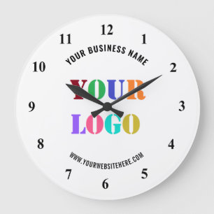 Reloj Redondo Grande Custom Logo and Text Clock Business Promotional