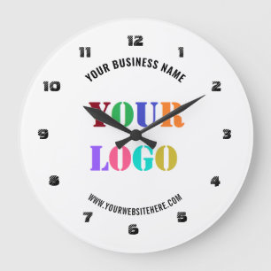 Reloj Redondo Grande Custom Logo Name Promotional Personalized Colors