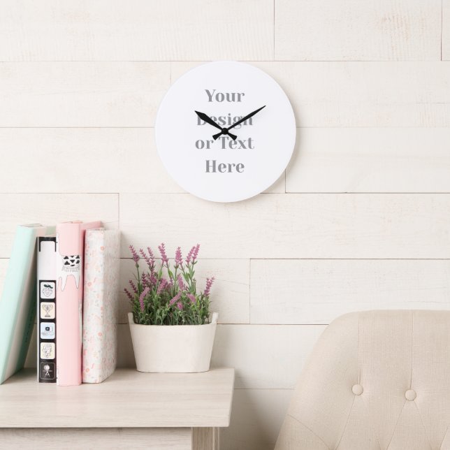 Reloj Redondo Grande Customizable Your Design or Text Here Personalized (Sala de lectura)