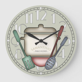 Reloj Redondo Grande Cuta Cocina Y Utensilios De Cocina Color Personali