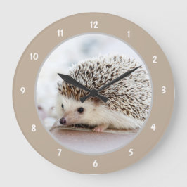 Reloj Redondo Grande Cute Baby Hedgehog