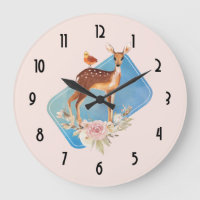 Cute Brown Watercolor Deer Rustic