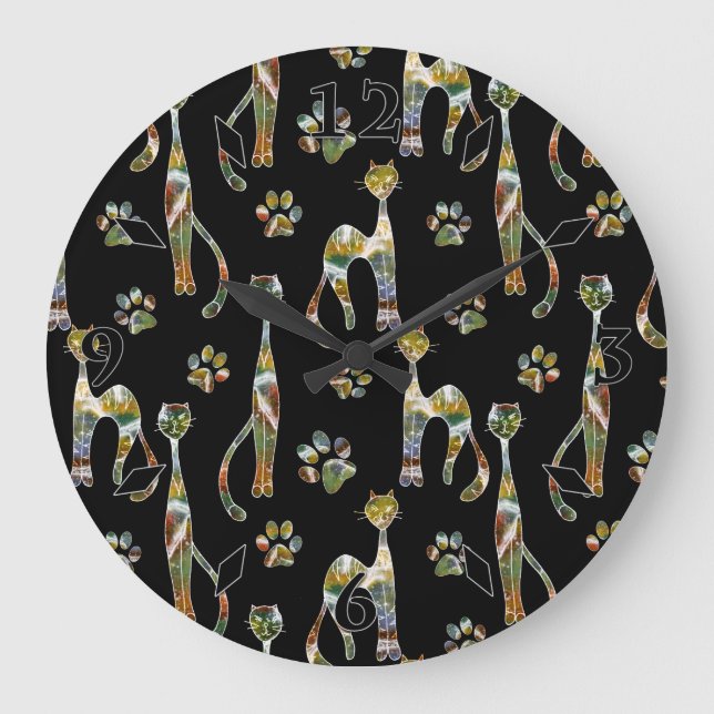 Reloj Redondo Grande Cute cats (Anverso)
