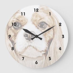 Reloj Redondo Grande Cute Cavalier King Charles Spaniel