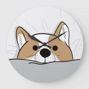 Reloj Redondo Grande Cute Corgi