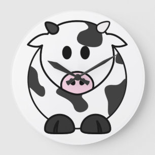 Reloj Redondo Grande Cute Dairy Cow