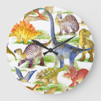 Cute Dinosaurios Acuarela Arte Sin Marea