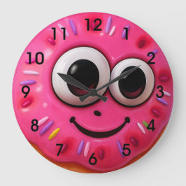 Reloj Redondo Grande Cute Donut Kids Watch with Googly Eyes
