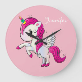 Reloj Redondo Grande Cute Fantasy Unicorn