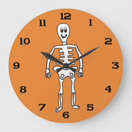 Reloj Redondo Grande Cute Halloween Skeleton
