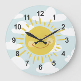 Reloj Redondo Grande Cute Happy Sun Large Clock