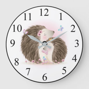 Reloj Redondo Grande Cute Hedgehogs