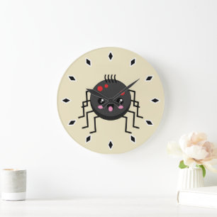Reloj Redondo Grande Cute Kawaii Spider