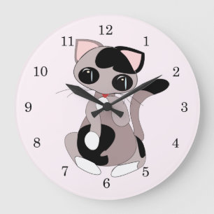 Reloj Redondo Grande Cute Kitty