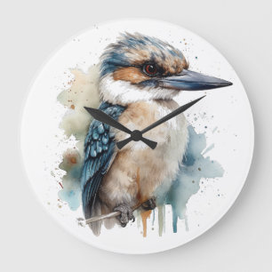 Reloj Redondo Grande Cute Kookaburra en una sucursal