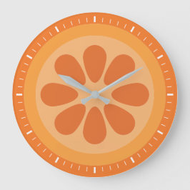 Reloj Redondo Grande Cute Naranja Slice