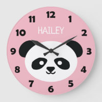 Cute Panda Bear Face Kids Kawaii Personalized Pink