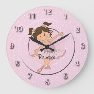 Reloj Redondo Grande Cute Pink Ballerina 2