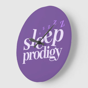 Reloj Redondo Grande Cute Sleep Prodigy Word Art