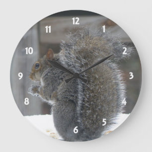Reloj Redondo Grande Cute Squirrel Clock