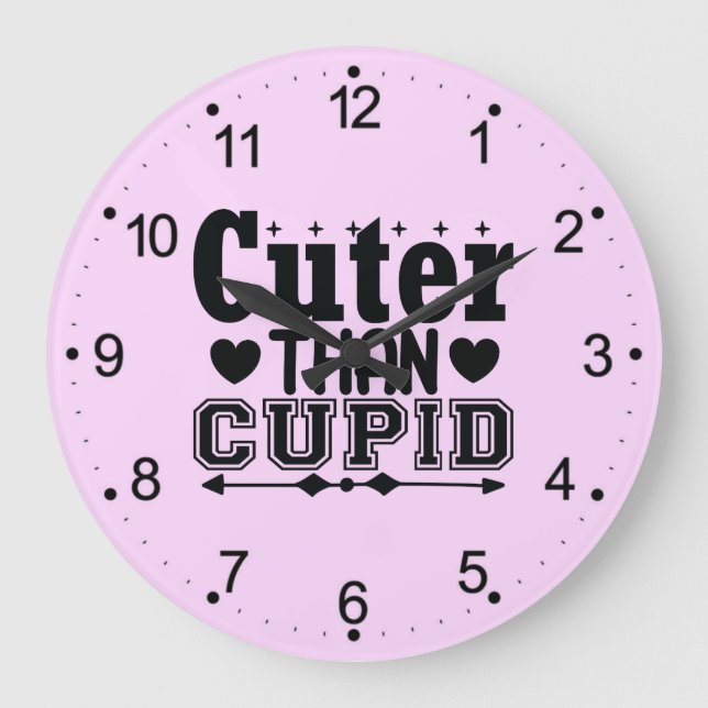 Reloj Redondo Grande Cuter Than Cupid - Día de San Valentín (Anverso)