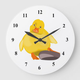 Reloj Redondo Grande Cuto pato amarillo