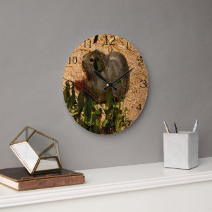 Reloj Redondo Grande Cuy Marrón Bonito,